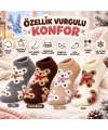 Kadın Ayıcık Desenli Yumoş Patik Çorap 8li Set Peluş Yumuşak Sıcak Parfümlü Kışlık Rahat Çorap Seti
