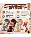 Kadın Ayıcık Desenli Yumoş Patik Çorap 8li Set Peluş Yumuşak Sıcak Parfümlü Kışlık Rahat Çorap Seti