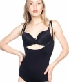 Siyah Göğsü Açık Body Korse - SSSSSS2825-9776