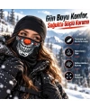 Unisex Şık Palyaço Desenli Balaklava Kışlık Tam Yüz Maske Termal Nefes Alan Esnek Kask Altı Boyunluk