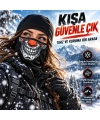 Unisex Şık Palyaço Desenli Balaklava Kışlık Tam Yüz Maske Termal Nefes Alan Esnek Kask Altı Boyunluk
