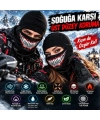 Unisex Tam Yüz Balaklava Diş Desenli Kışlık Maske Nefes Alan Esnek Kask Altı Boyunluk Yumuşak Viskoz