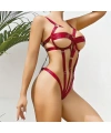 Fantezi Lastik Body Harness Bordo - SSSSSS4728-3106