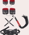 4lü Kol Bacak Kırbaç Maske Deri Aksesuar Set - SSSSSS5603-8403