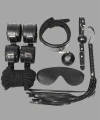 Kol Bacak İp Maske Kelepce Ağız Topu Kople Deri Set - SSSSSS1809-8904
