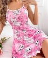 Pembe Kedi Desenli Fantezi Gecelik - SSSSSS9960-5752