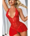 Kırmızı Dantel İşlemeli Fantezi Body - SSSSSS7357-5188