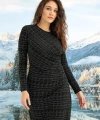 Desenli Uzun Kollu Elbise - SSSSSS9555-2040