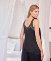 Viskon Dantelli ve Dekolteli Saten Pijama Takımı - SSSSSS3226-4972