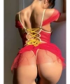 Mini Etekli Fantezi Bustiyerli Takım - SSSSSS4617-6824
