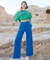 Kısa Kollu Never Give Up 3lü Crop Eşofman Takımı - SSSSSS5609-2573