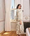 Çiçek ve Yaprak Desenli Dantelli ve Dekolteli Sabahlık Takımı - SSSSSS8492-6660