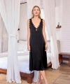 Göğüs ve Sırt Dekolteli Dantelli Saten Gecelik - SSSSSS9588-2123
