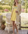 Çiçek ve Yaprak Desenli ve Baskılı You Are Beautiful Sabahlık Takımı - SSSSSS3668-1409