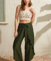 Kalın Askılı Oyuk U Yaka Cotton Düz Yazlık Uzun Dantel Detaylı Pijama Takımı - SSSSSS2853-2