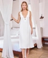 Göğüs ve Sırt Dekolteli Dantelli Saten Gecelik - SSSSSS4979-5223