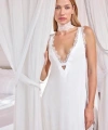 Göğüs ve Sırt Dekolteli Dantelli Saten Gecelik - SSSSSS4979-5223