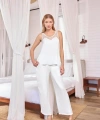 Dantelli ve Dekolteli Saten Pijama Takımı - SSSSSS3762-9159
