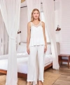 Dantelli ve Dekolteli Saten Pijama Takımı - SSSSSS3762-9159