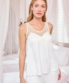 Dantelli ve Dekolteli Saten Pijama Takımı - SSSSSS3762-9159