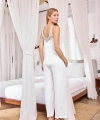 Dantelli ve Dekolteli Saten Pijama Takımı - SSSSSS3762-9159