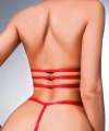 Kırmızı Kalp Desenli Fantezi Sütyen Külot Takımı - SSSSSS2128-3832