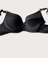 Siyah-Kırmızı 2li Mikro Kumaş Push Up Dolgulu Balenli Günlük Destekli Sütyen - SSSSSS5813-4