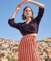 Etnik Desenli Saten Etek Takımı - SSSSSS2332-3802