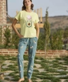 Desenli ve Baskılı Yoga Sport Pijama Takımı - SSSSSS3197-7604