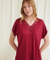 Kısa Kollu Dantelli V Yaka Şort Pijama Takımı - SSSSSS6067-6608