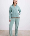 Kadife Dokulu Uzun Kollu Sweatshirt ve Pantolon Takımı - SSSSSS2255-7371
