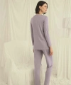 Uzun Kollu Boydan Düğmeli V Yaka Pijama Takımı - SSSSSS2177-6217