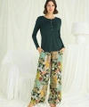 Çiçek ve Yaprak Desenli Pijama Takımı - SSSSSS8558-9143