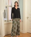 Çiçek Yaprak ve Etnik Desenli Uzun Kollu Pijama Takımı - SSSSSS9958-2406