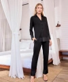 Uzun Kollu Önü Düğmeli Gömlek Yaka Pijama Takımı - SSSSSS5672-8860