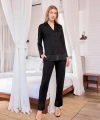 Uzun Kollu Önü Düğmeli Gömlek Yaka Pijama Takımı - SSSSSS5672-8860