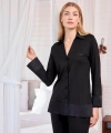 Uzun Kollu Önü Düğmeli Gömlek Yaka Pijama Takımı - SSSSSS5672-8860