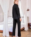 Uzun Kollu Önü Düğmeli Gömlek Yaka Pijama Takımı - SSSSSS5672-8860