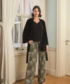 Çiçek Yaprak ve Etnik Desenli Dantelli 3lü Pijama Takımı - SSSSSS5770-4326