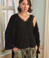 Çiçek Yaprak ve Etnik Desenli Dantelli 3lü Pijama Takımı - SSSSSS5770-4326