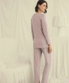Uzun Kollu Boydan Düğmeli V Yaka Pijama Takımı - SSSSSS4338-2298
