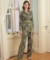 Çiçek Yaprak ve Etnik Desenli Pijama Takımı - SSSSSS2871-4937