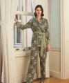Çiçek Yaprak ve Etnik Desenli Pijama Takımı - SSSSSS2871-4937