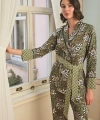 Çiçek Yaprak ve Etnik Desenli Pijama Takımı - SSSSSS2871-4937