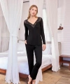 Uzun Kollu Dantelli ve Dekolteli Pijama Takımı - SSSSSS4302-9222
