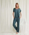 Kısa Kollu V Yakalı Dantelli Pijama Takımı - SSSSSS4088-8176