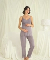 Dantelli Hamile Lohusa 3lü Pijama Takımı - SSSSSS9950-3226