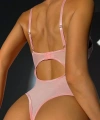 Pembe Dantel İşlemeli Kalp Desenli Fantezi Jartiyer Takımı - SSSSSS6409-1433