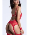 Elleri Kelepçeli Dantel Kırmızı Fantezi Jartiyer Takımı - SSSSSS4225-8568
