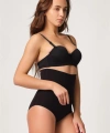 Siyah MI Emay 2708 Lazer Yüksek Bel Kesim Slip Hayalet Korse - SSSSSS9880-5403
